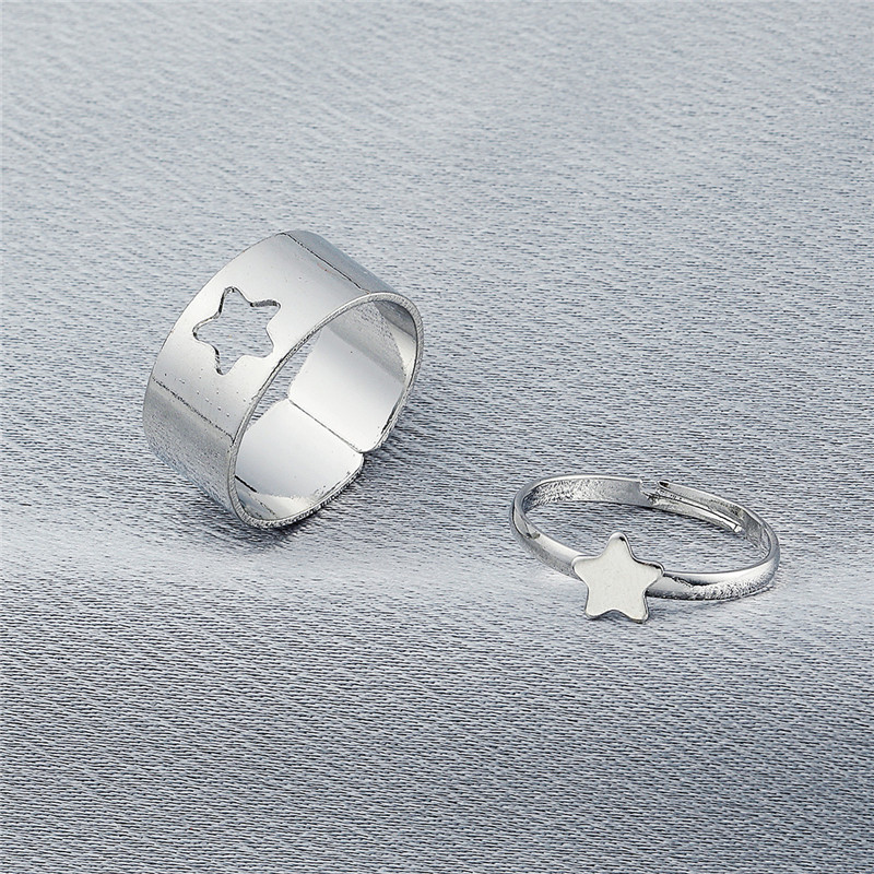 Gray Matching Ring Set (adjustable size)