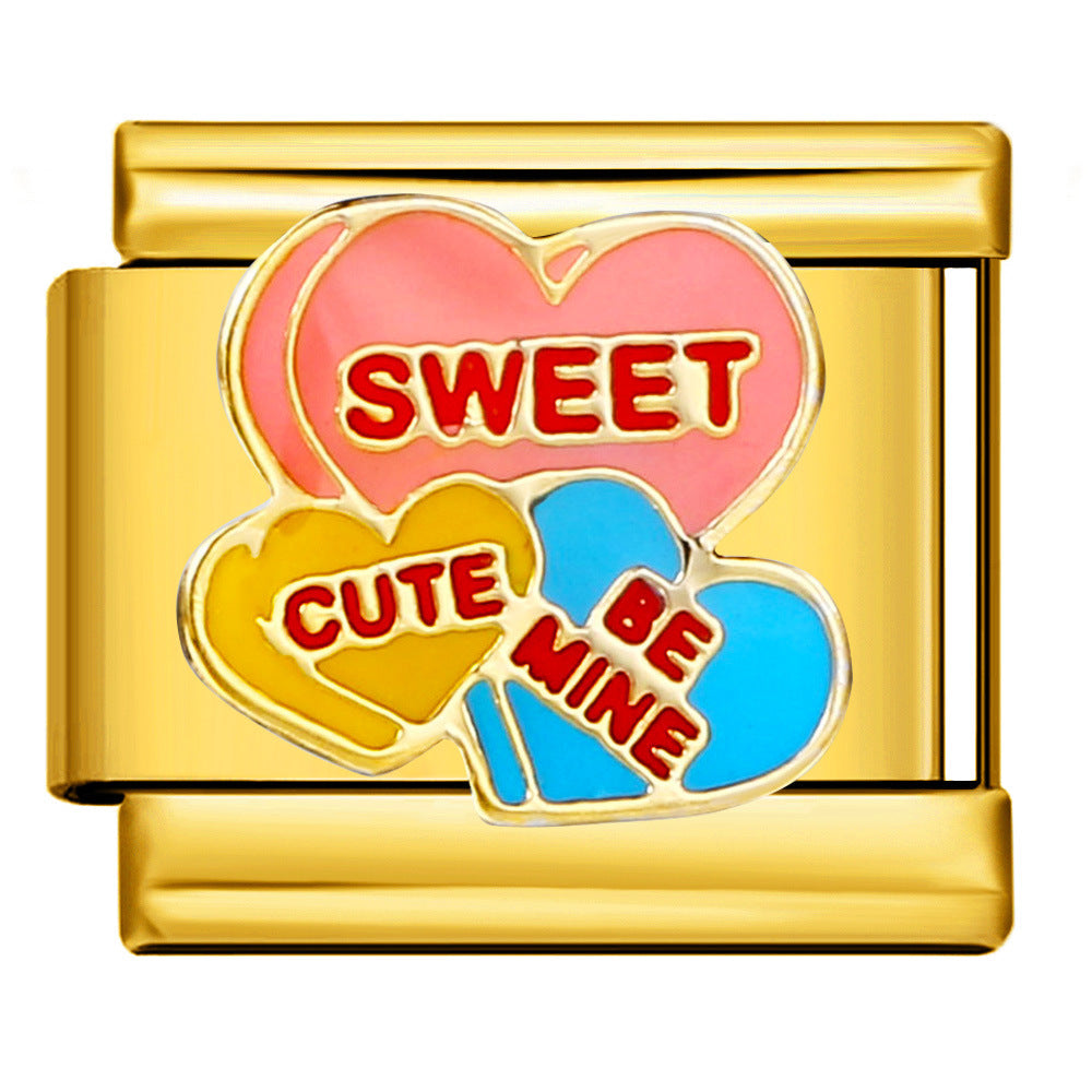 Italian Charm - Gold Love 7