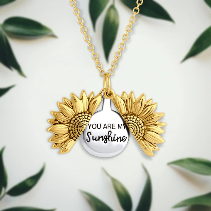 Light Gray Olivia® Personalized Sunshine Necklace