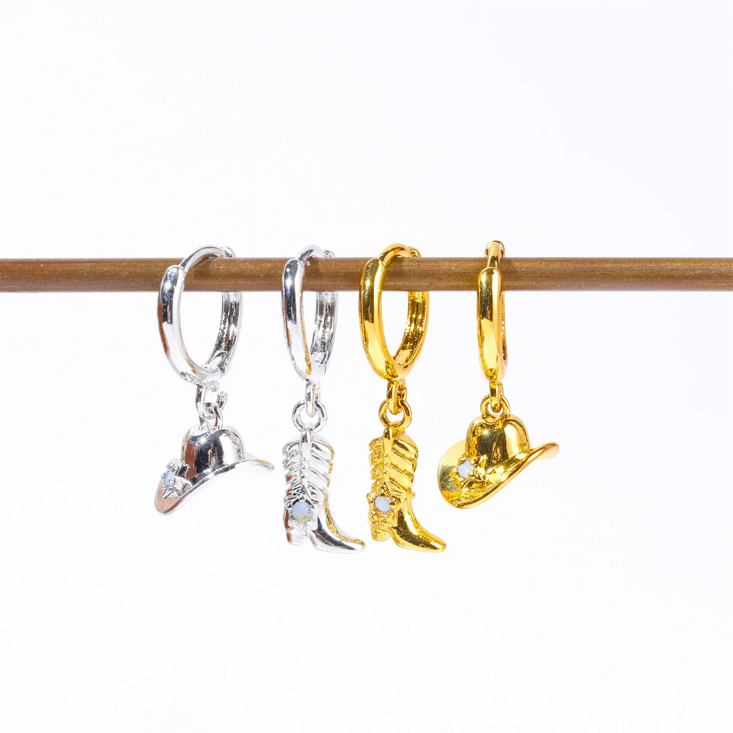 White Smoke Jessie® Western Opal Hoop Set & Necklace