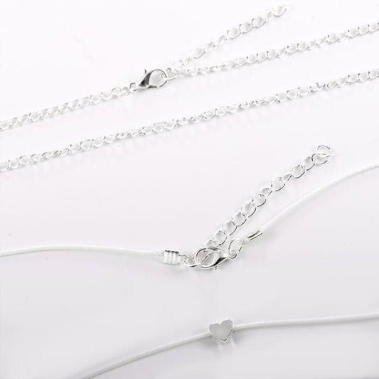 White Smoke Heart Anklets