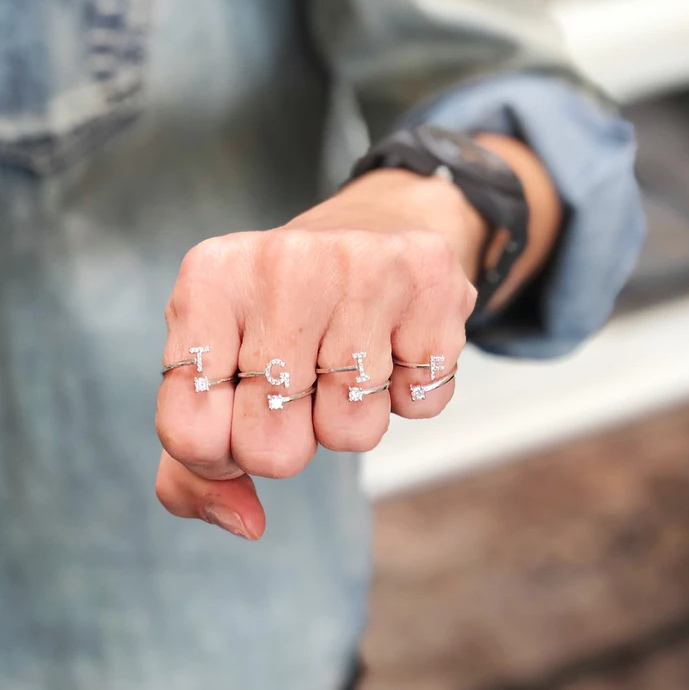 Light Slate Gray Infinity Ring (adjustable size).